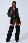 TOUCH ME IN THE MORNING FUR SKIRT
