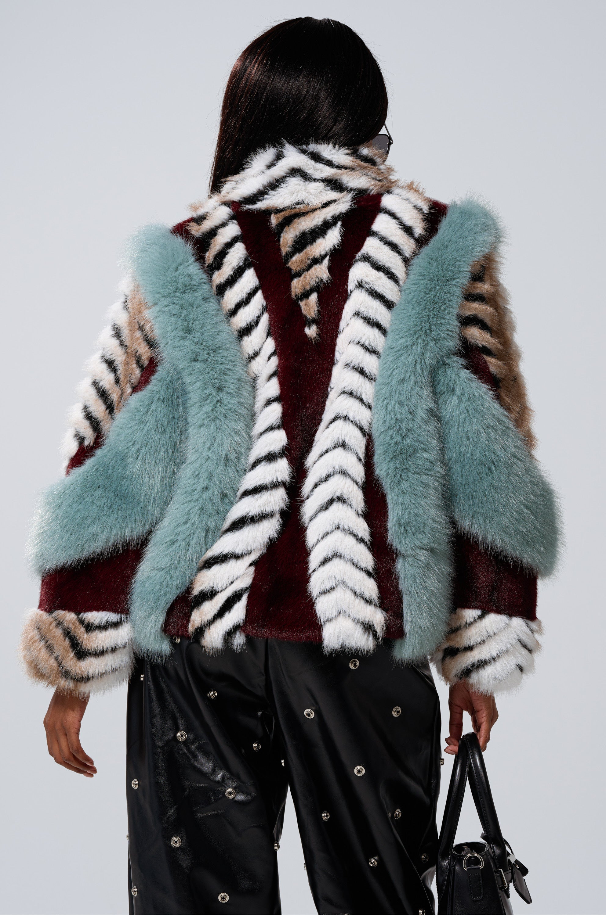 HAVE IT ALL PANELED FUR COAT