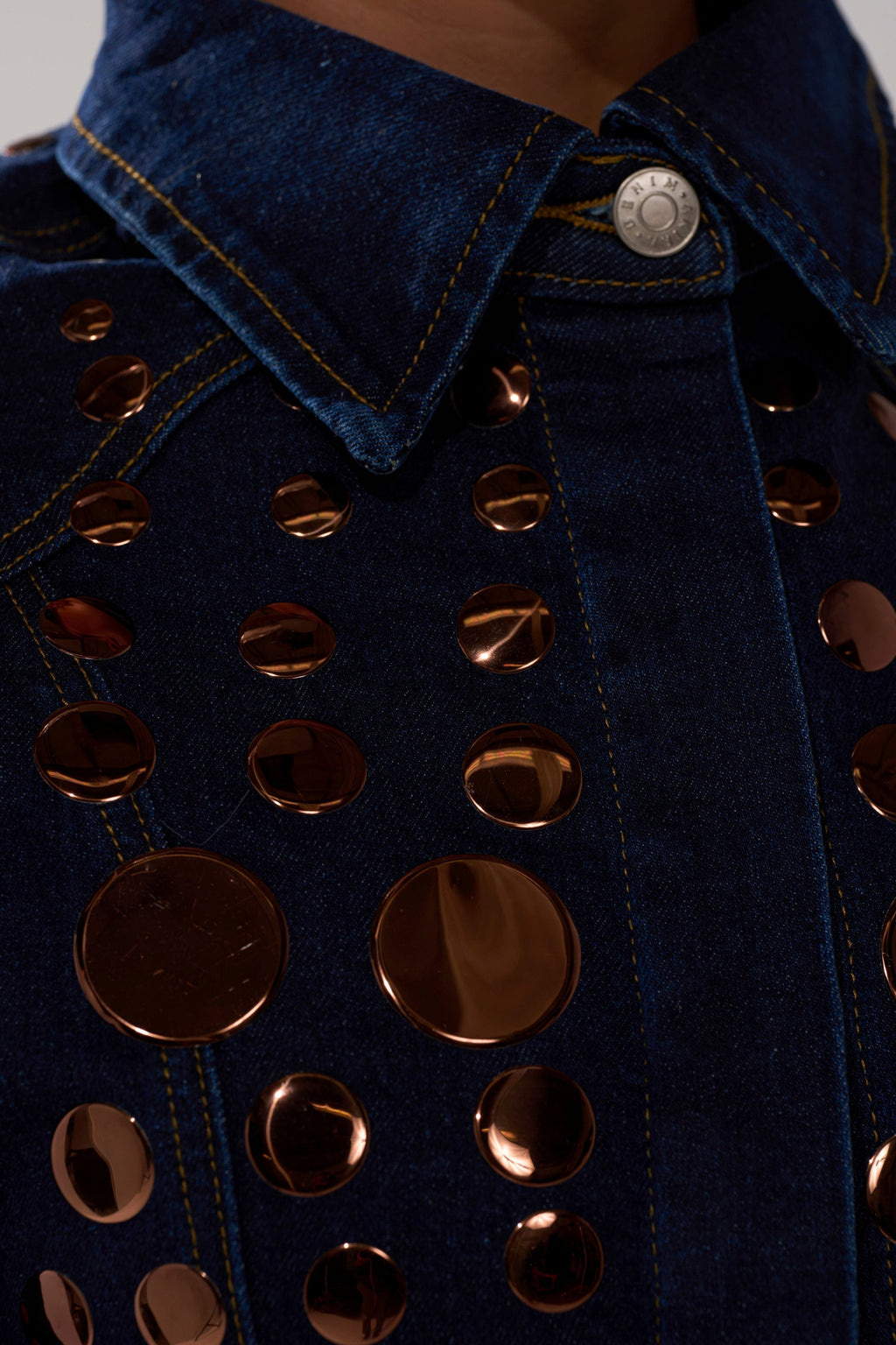 DISCO BABE DENIM BUTTON DOWN