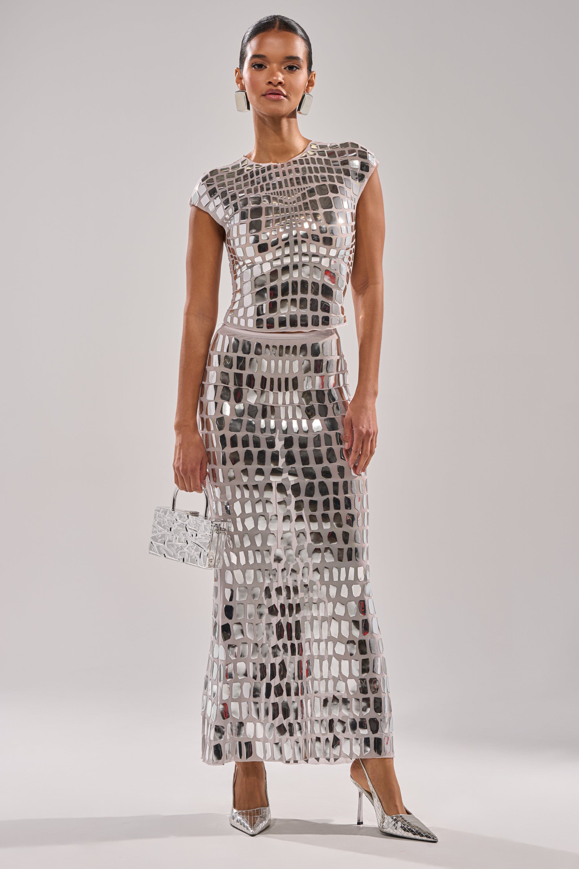 CHAMPAGNE POPPIN MAXI SKIRT