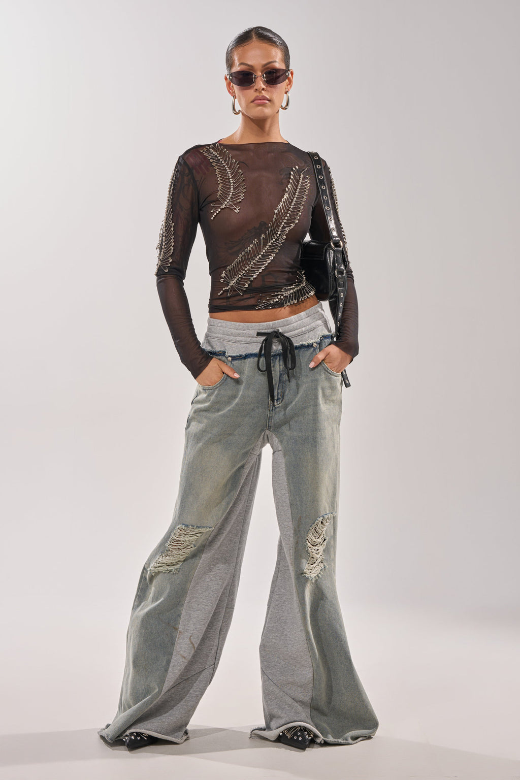 PINNED DOWN MESH TOP