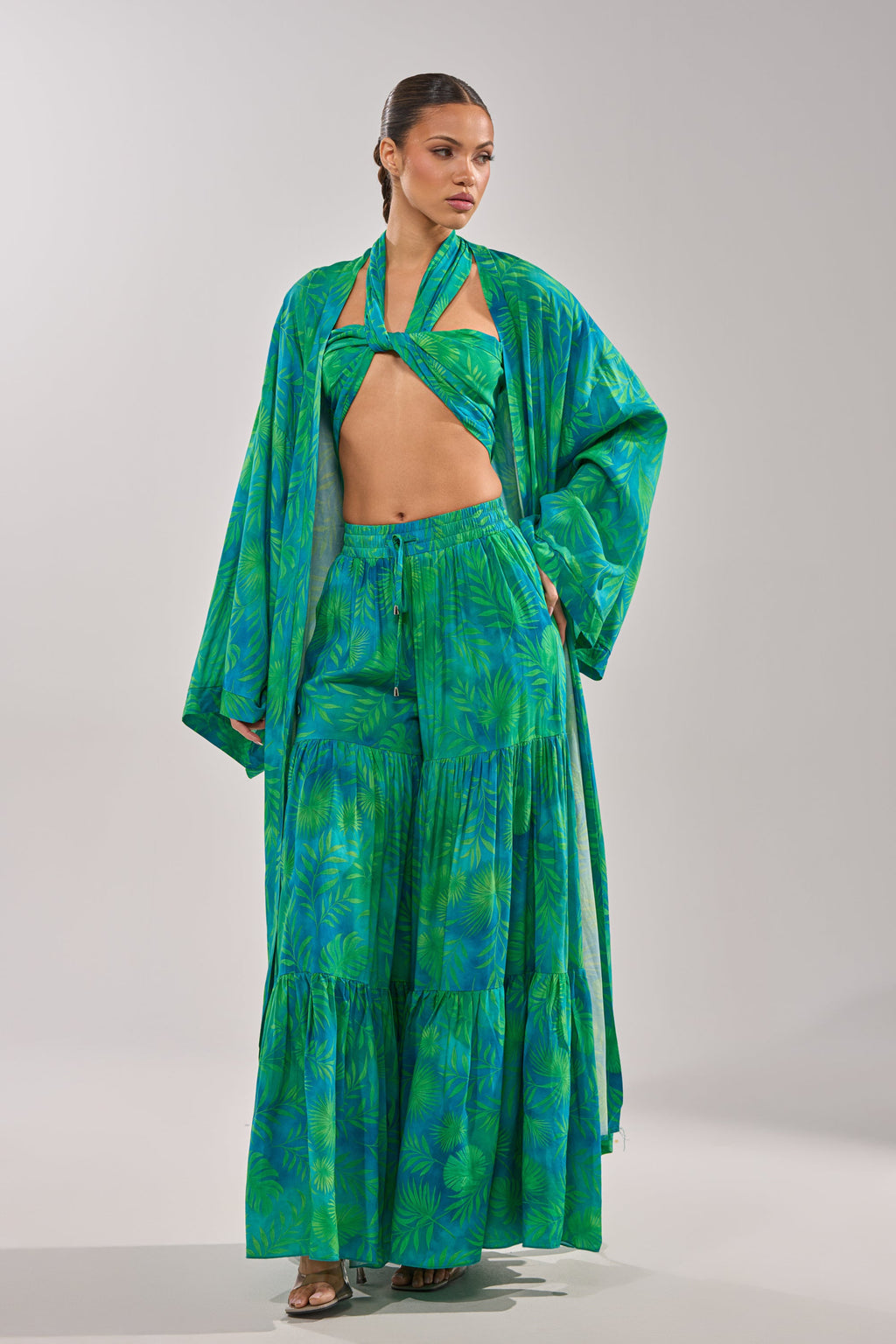 INTO THE GARDEN PALAZZO PANT IN GREEN