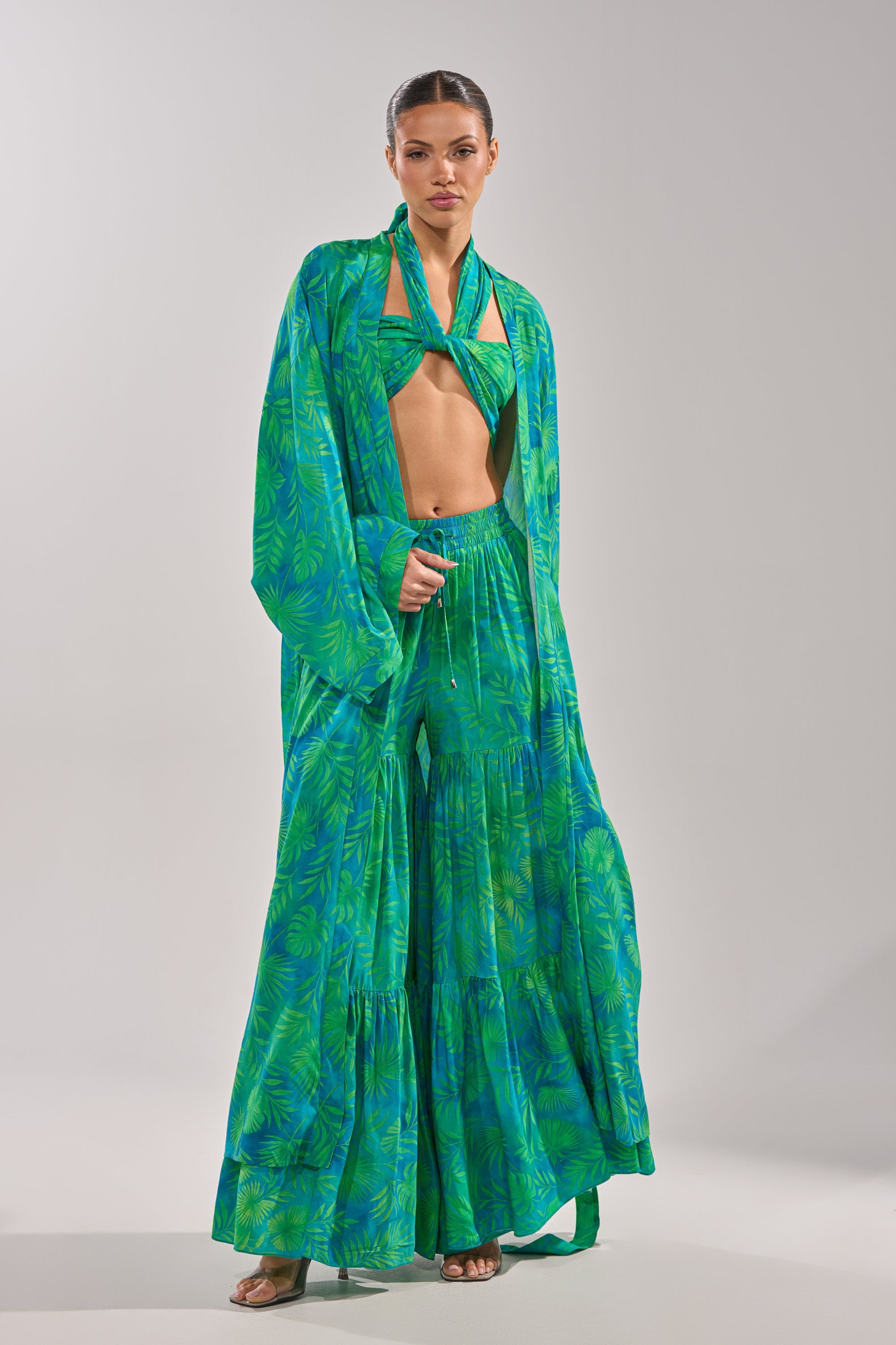 INTO THE GARDEN PALAZZO PANT IN GREEN