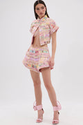 VERONICA TWEED PLAID SHORT