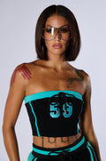 BALLIN ALL NIGHT BANDEAU TOP