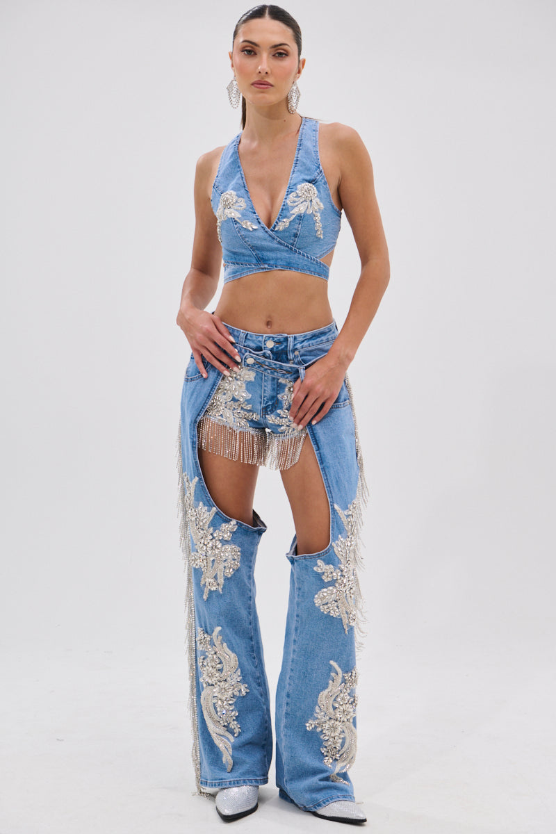 DIVALICIOUS DENIM SHORT