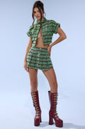IT'S GIVING TWEED MINI SKIRT