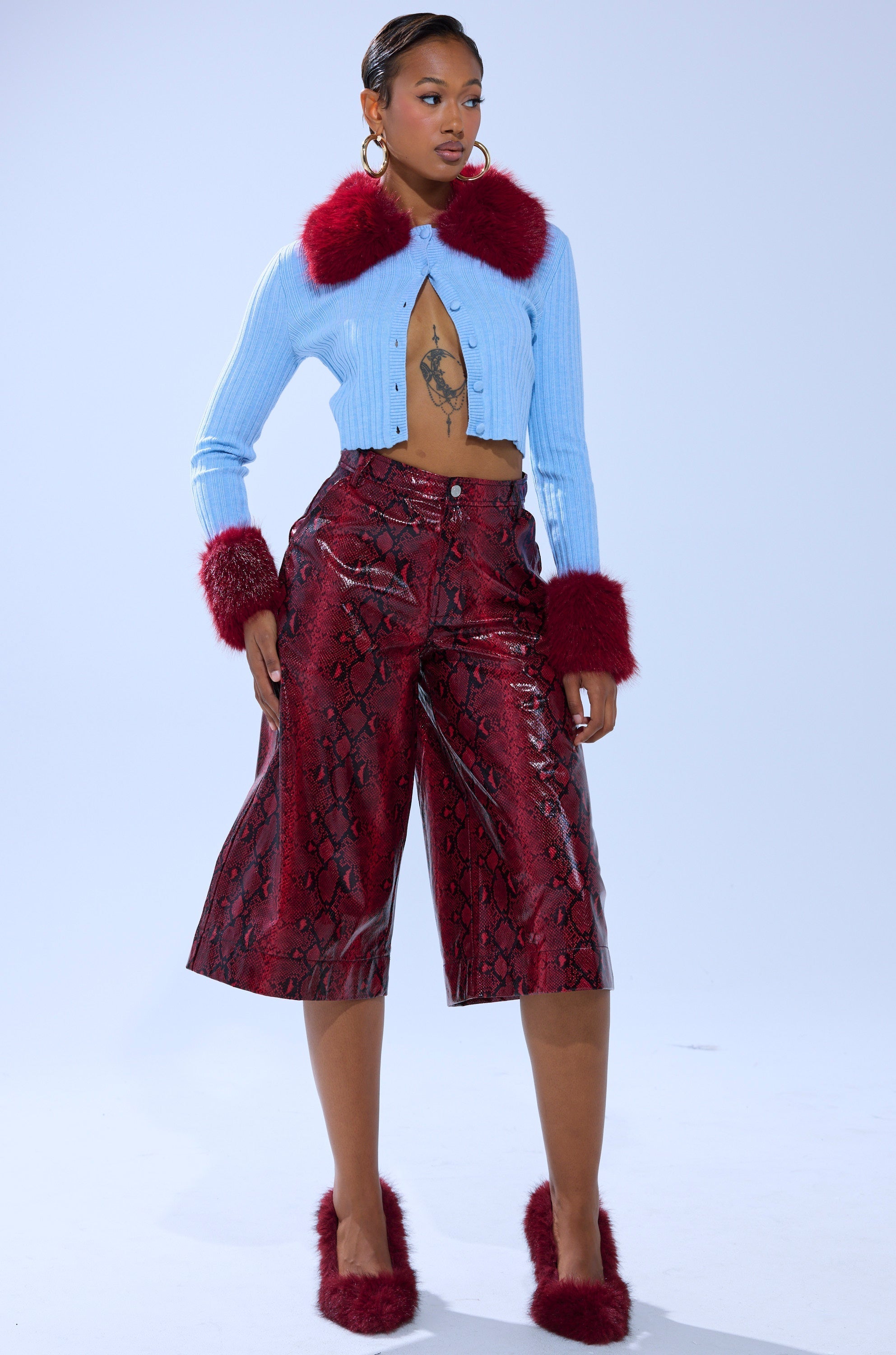 EXTRA IS MY MIDDLE NAME CARDIGAN WITH FUR