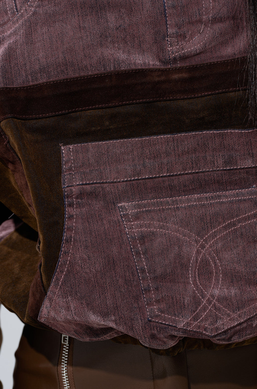 PATCH ME UP MINERAL WASHED SWEATSHIRT IN PURPLE