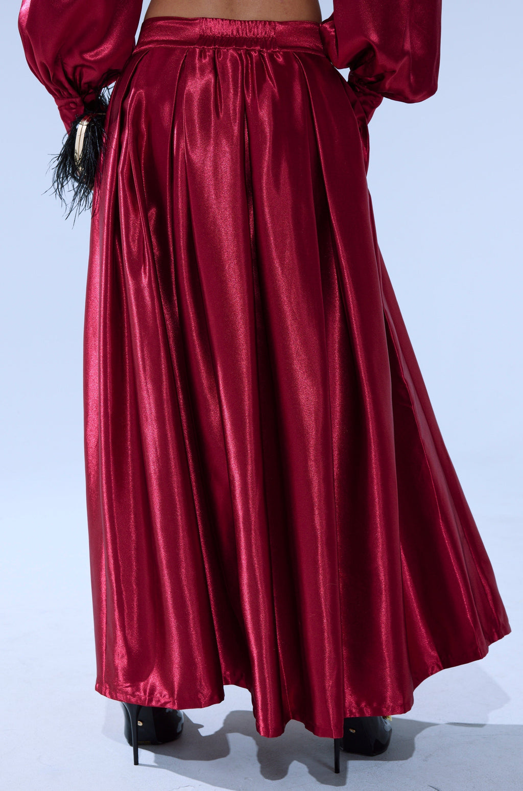 CANDICE SATIN MAXI SKIRT