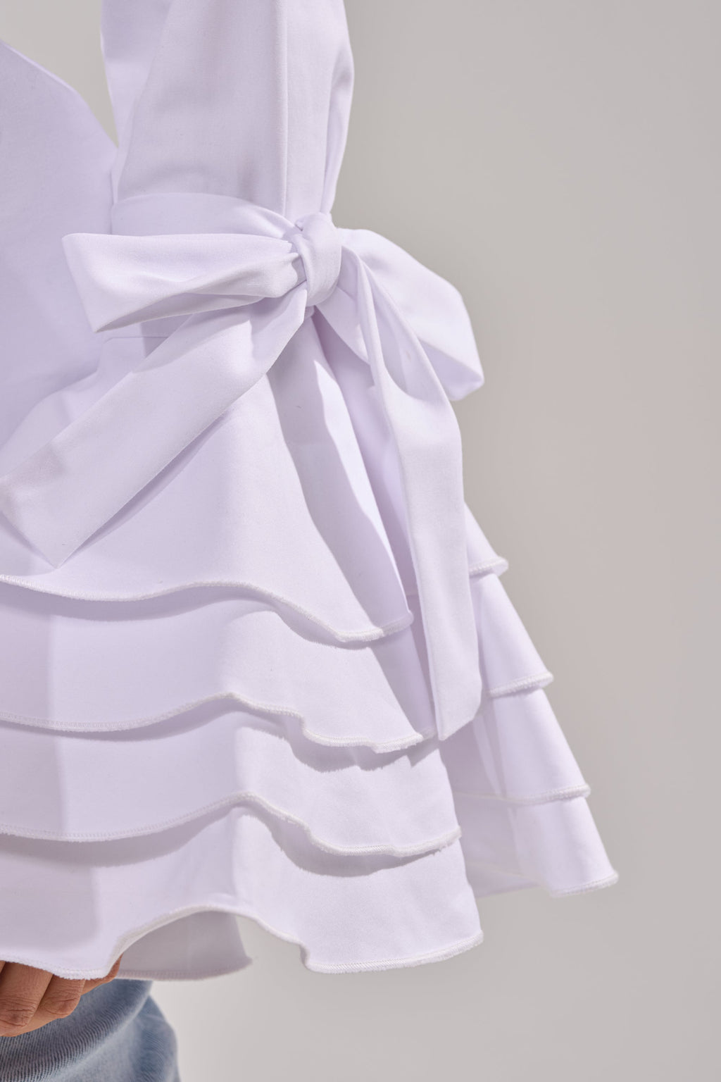 ELEGANT PEPLUM BUTTON DOWN BLOUSE