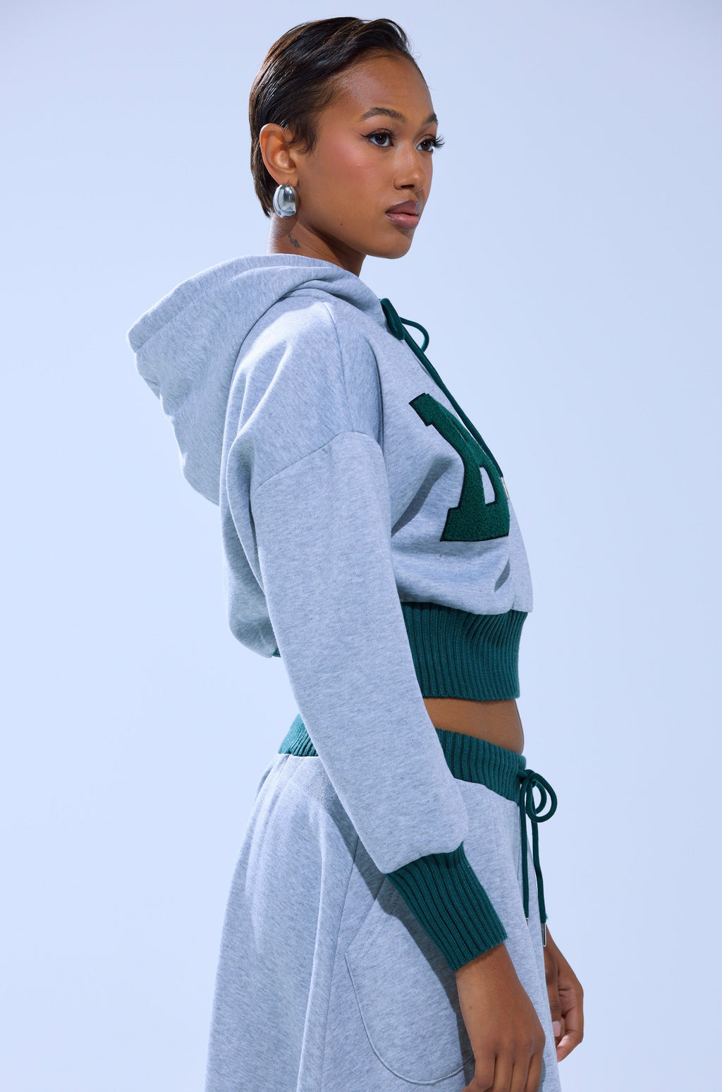 COLLEGIATE FRENCH TERRY HOODED SWEATSHIRT
