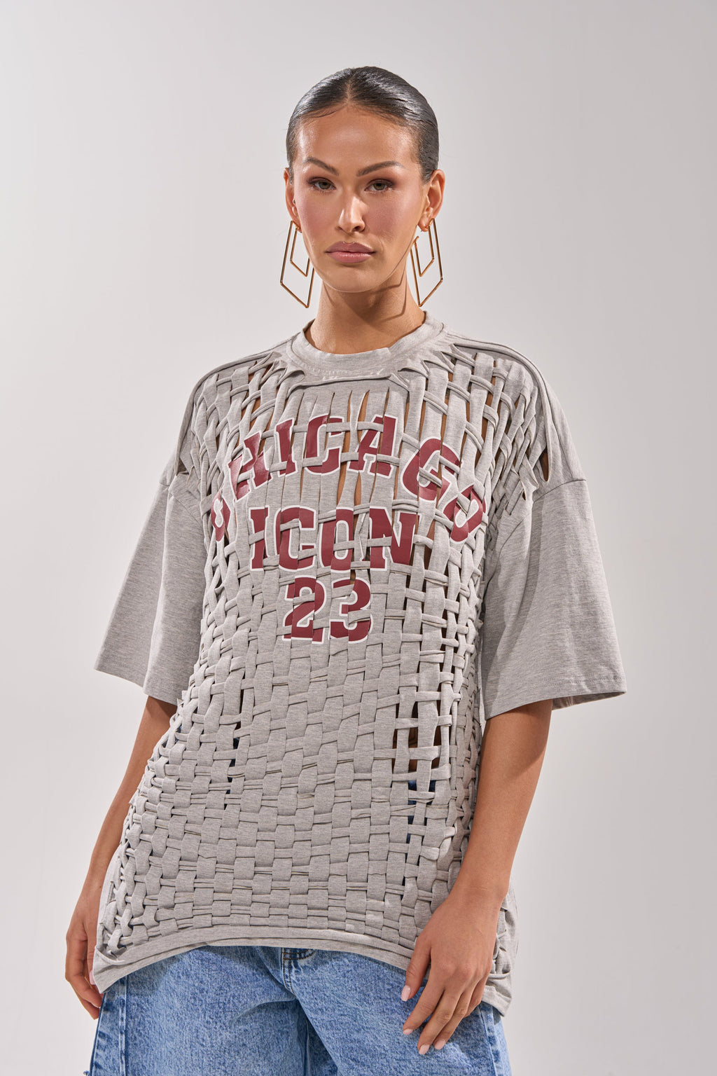 DISTRESSED FOR LIFE OVERSIZED TEE