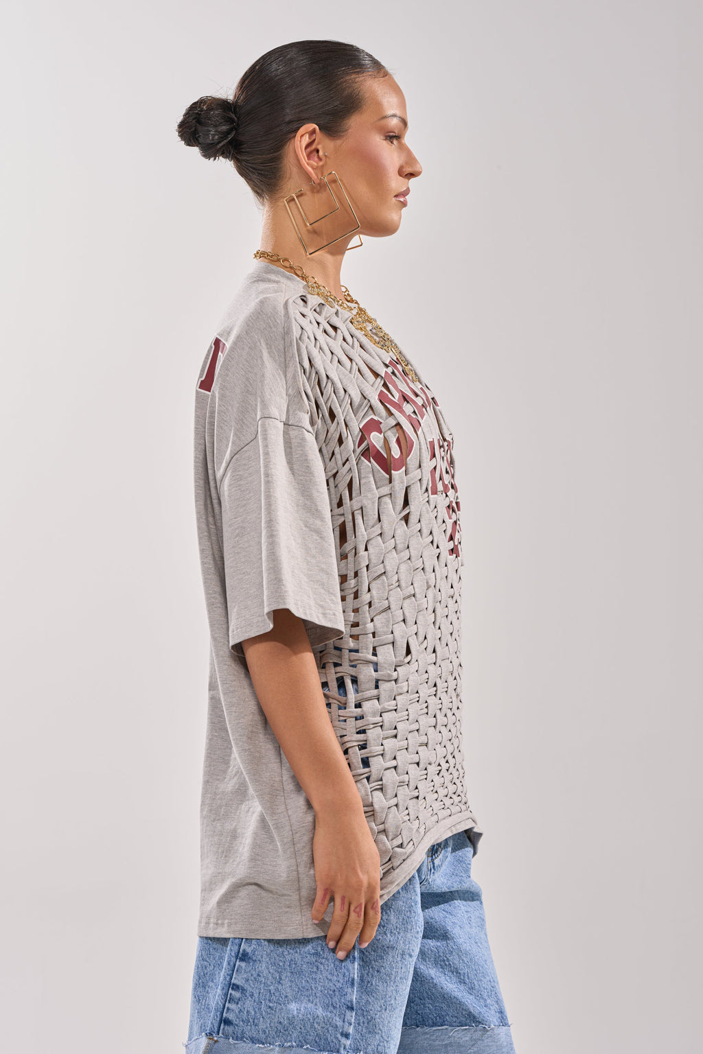 DISTRESSED FOR LIFE OVERSIZED TEE