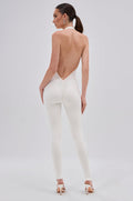 KEEP IT CASUAL HALTER JUMPSUIT IN WHITE