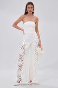 EASY BREEZY DENIM JUMPSUIT IN WHITE