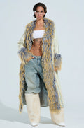 GIA DISTRESSED DENIM TRENCH