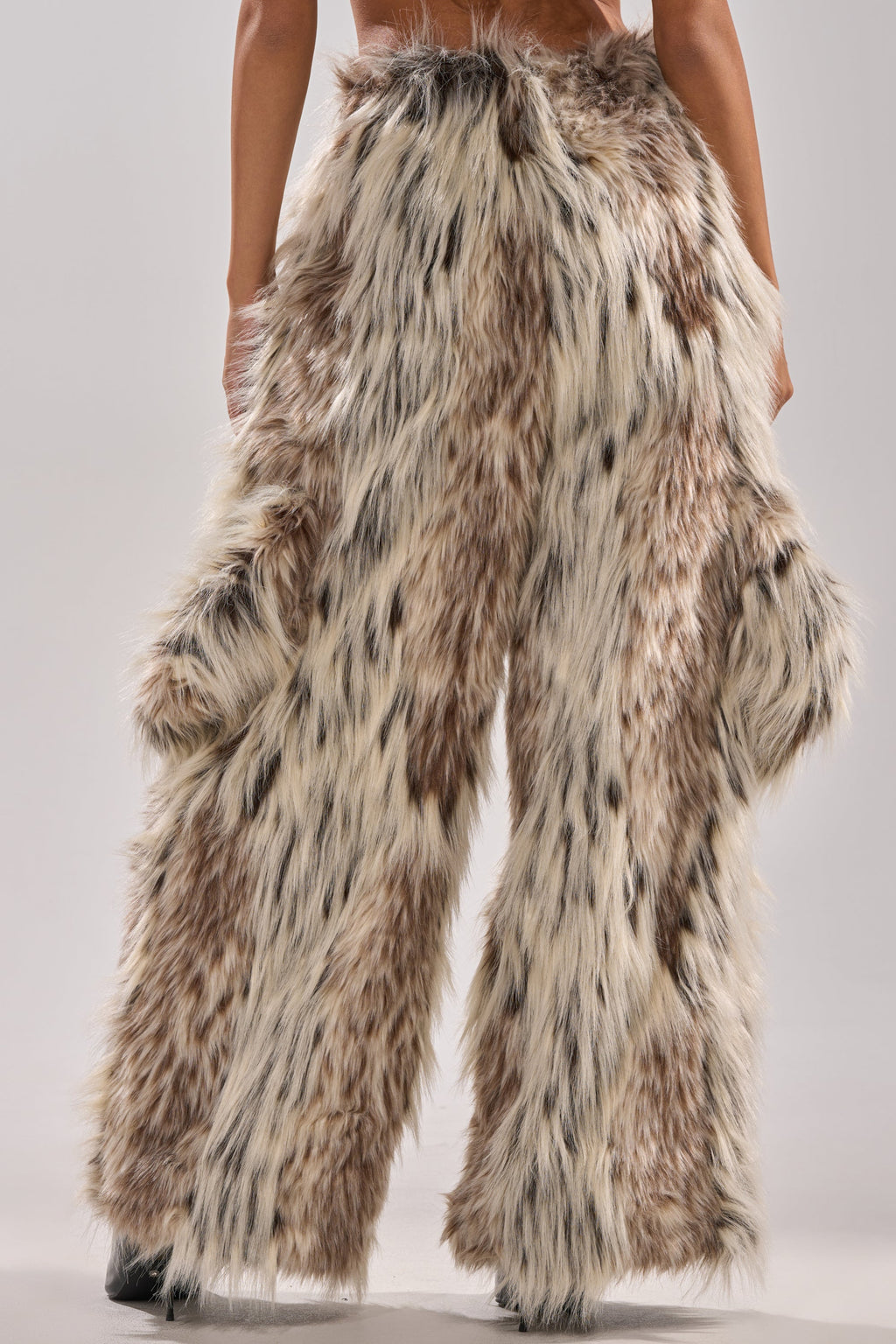 PARTICULAR TASTE FAUX FUR CARGO PANTS