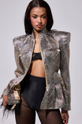 BRONZE BROCADE BLAZER