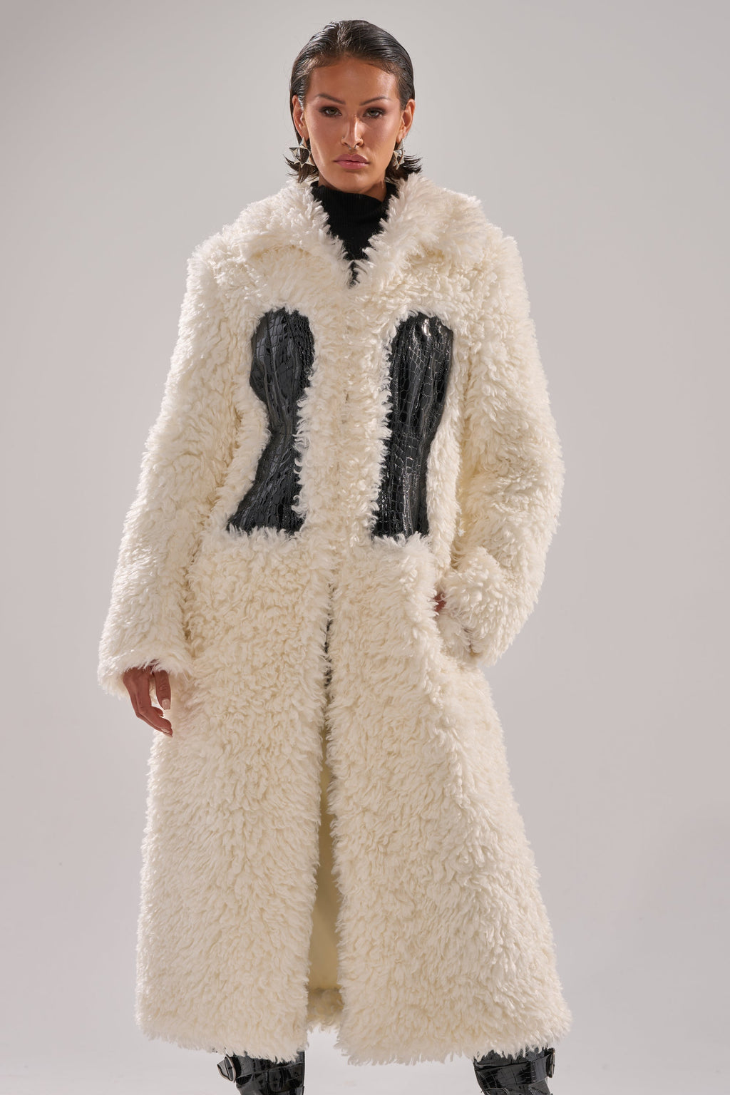 BUY ME ROSES CORSETED FUR COAT