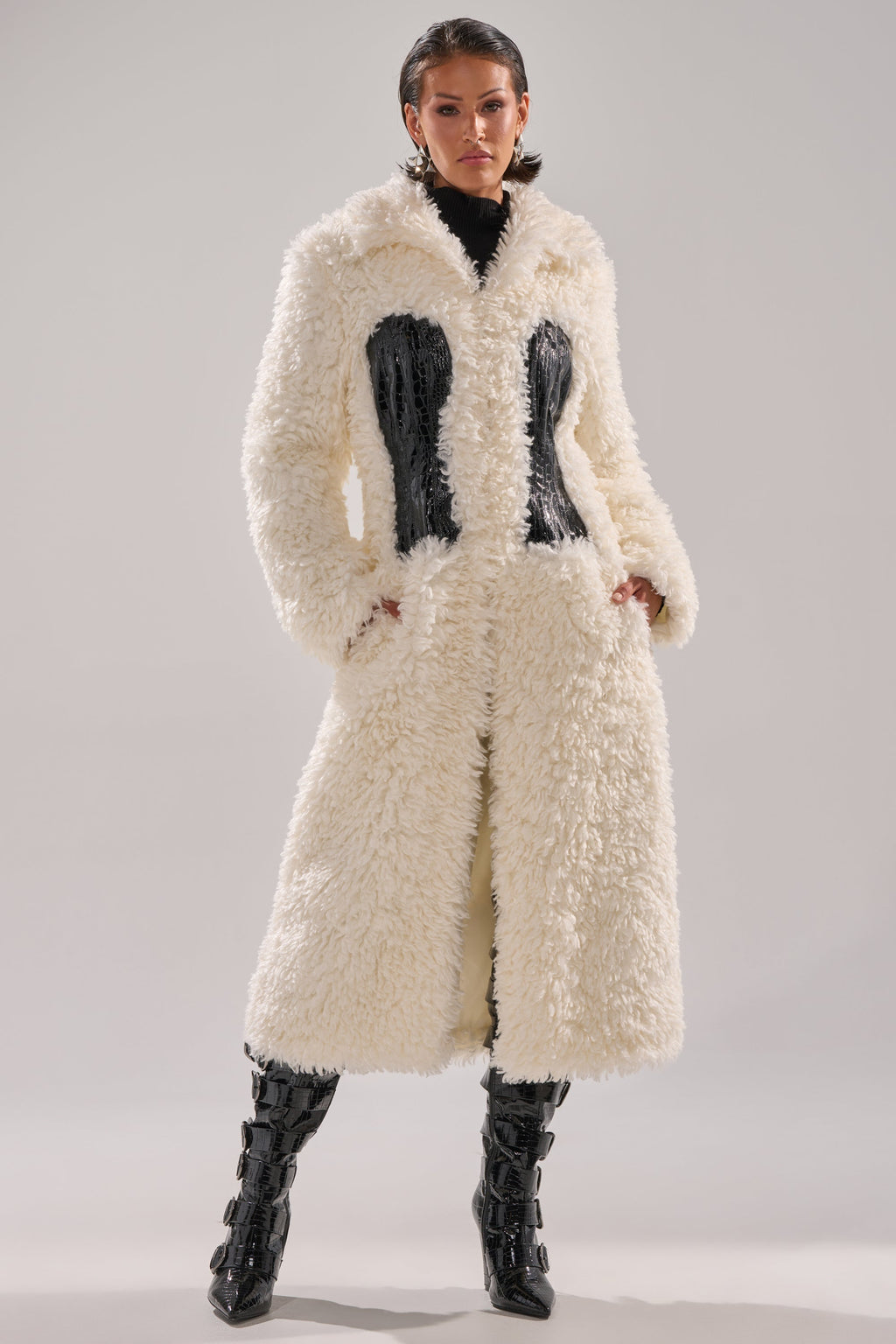 BUY ME ROSES CORSETED FUR COAT