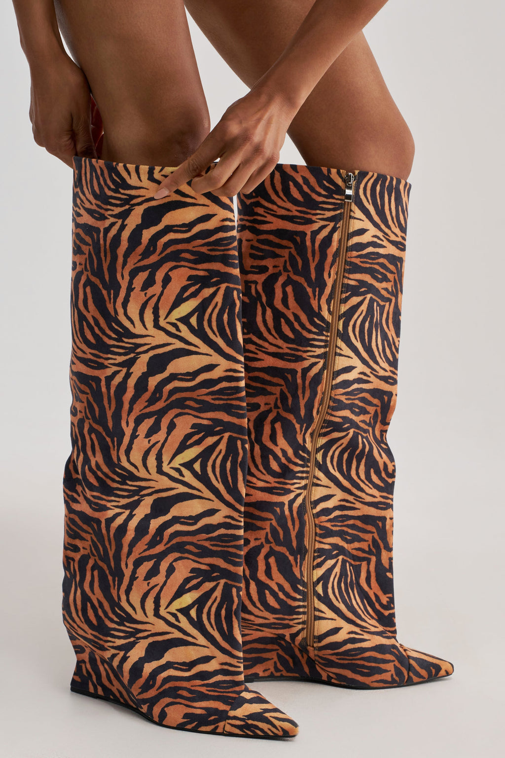 AZALEA WANG KENYA TIGER WEDGE BOOT