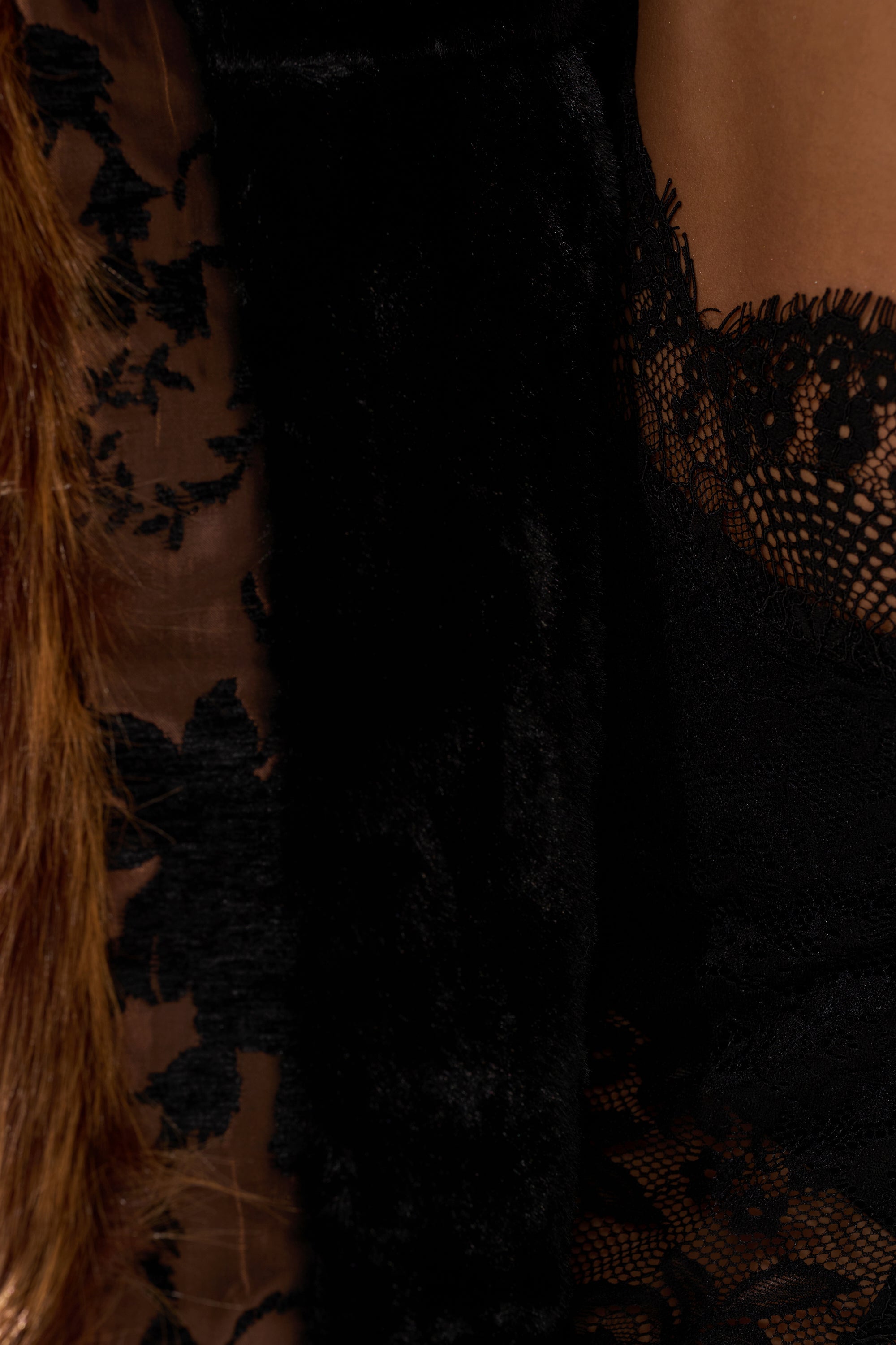KENZY FUR TRIM MOTO IN JACQUARD