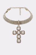 CHOKED ON JESUS NECKLACE IN SILVER