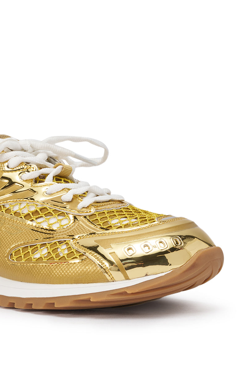 AKIRA GOLD LENIYA GOLD SNEAKER