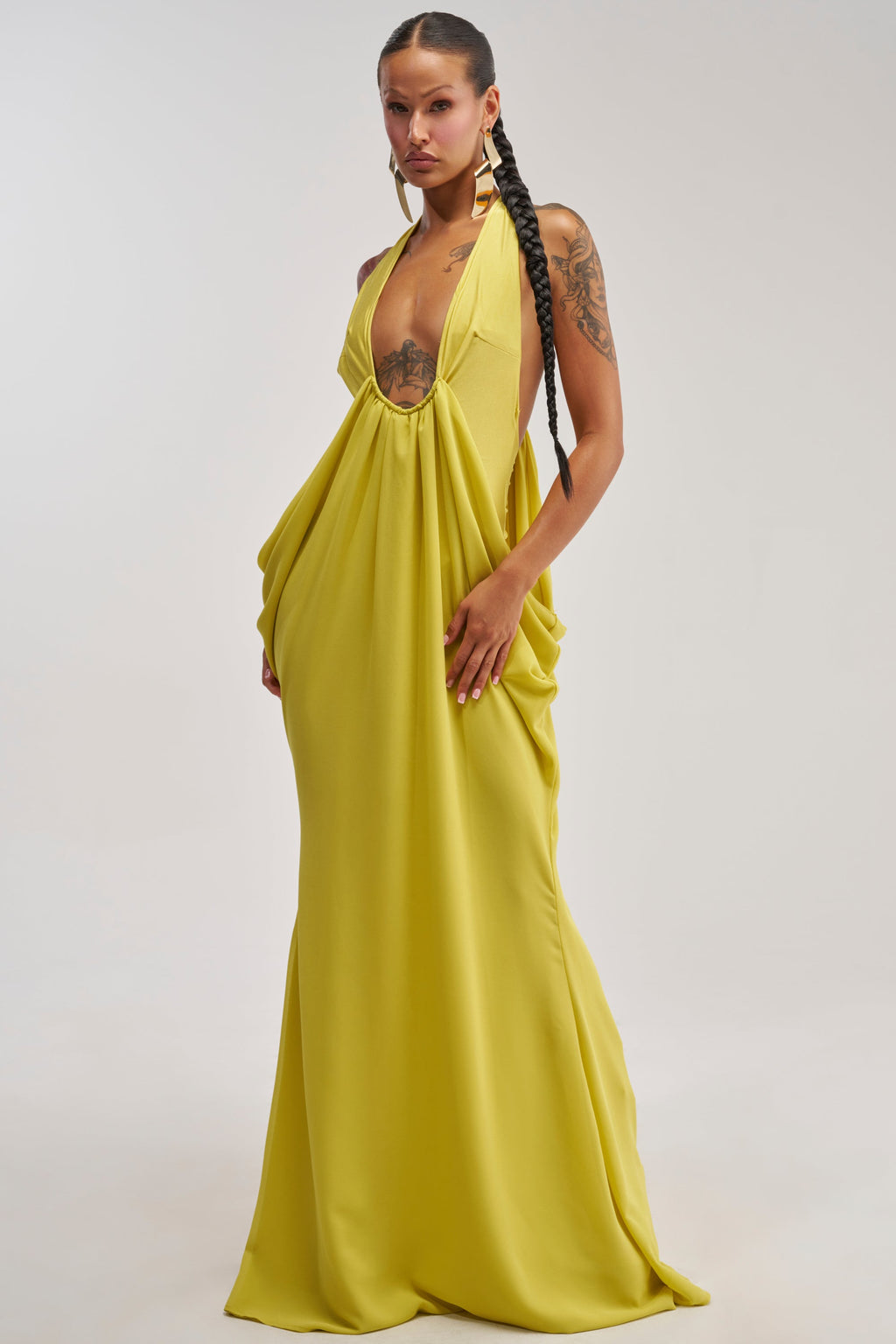BORN TO SHINE SWOOP MAXI DRESS