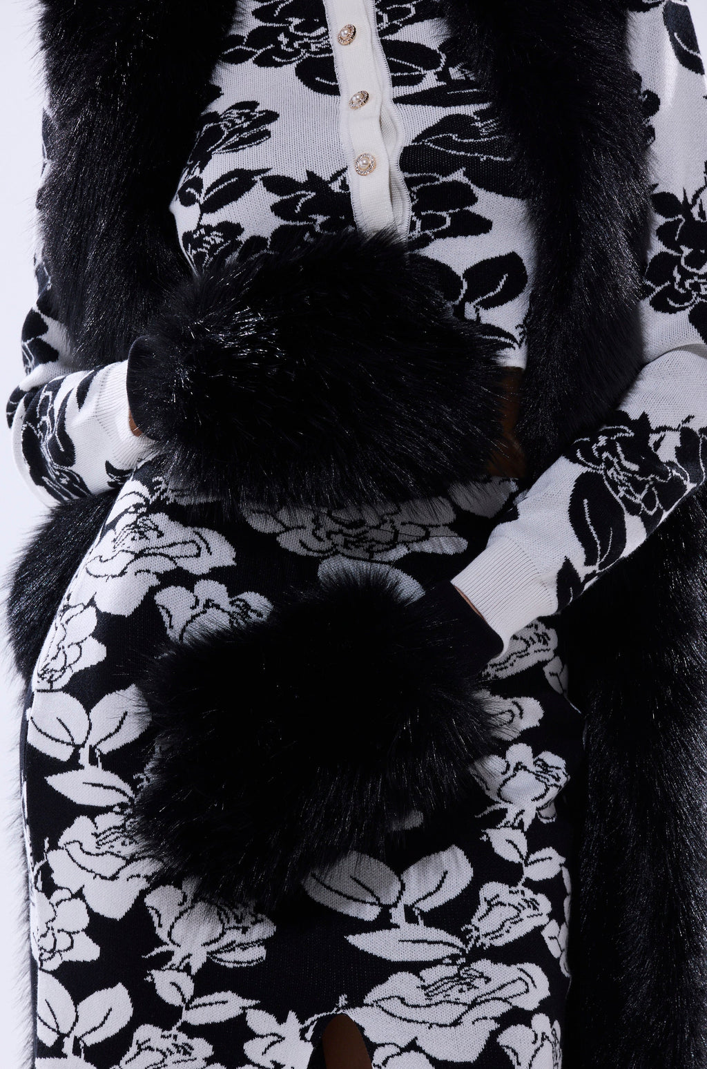 IN THE NIGHT FAUX FUR MITTENS