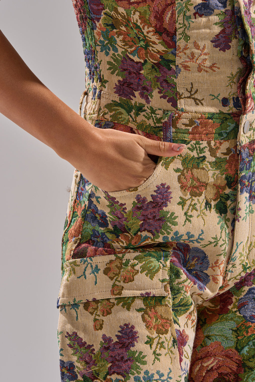 IN HER ELEMENT FLORAL WOVEN JUMPSUIT