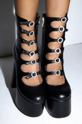 AZALEA WANG OMLEE BLACK ULTRA HIGH PLATFORM BOOTIE