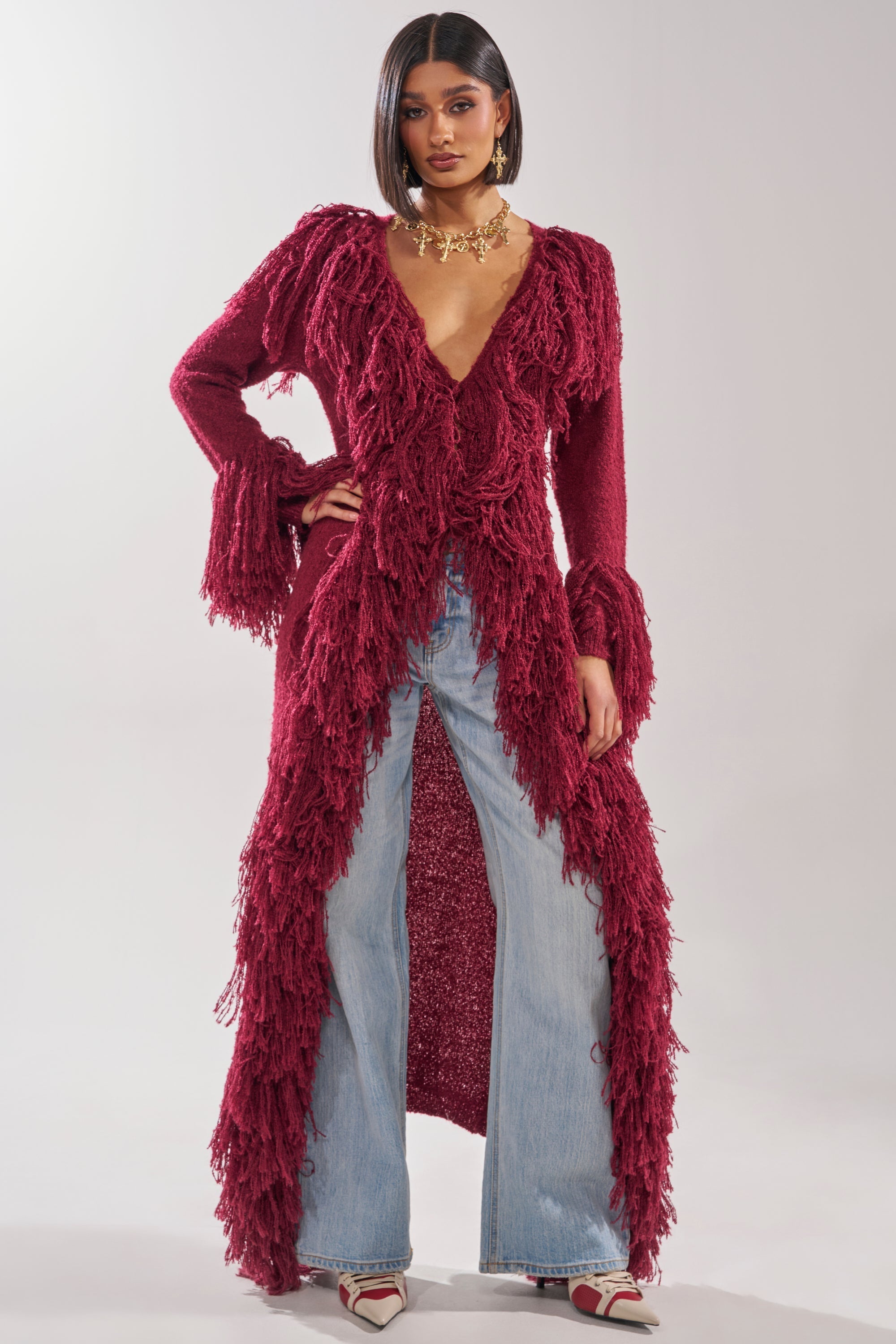 CAN'T GET ENOUGH FRINGE CARDIGAN