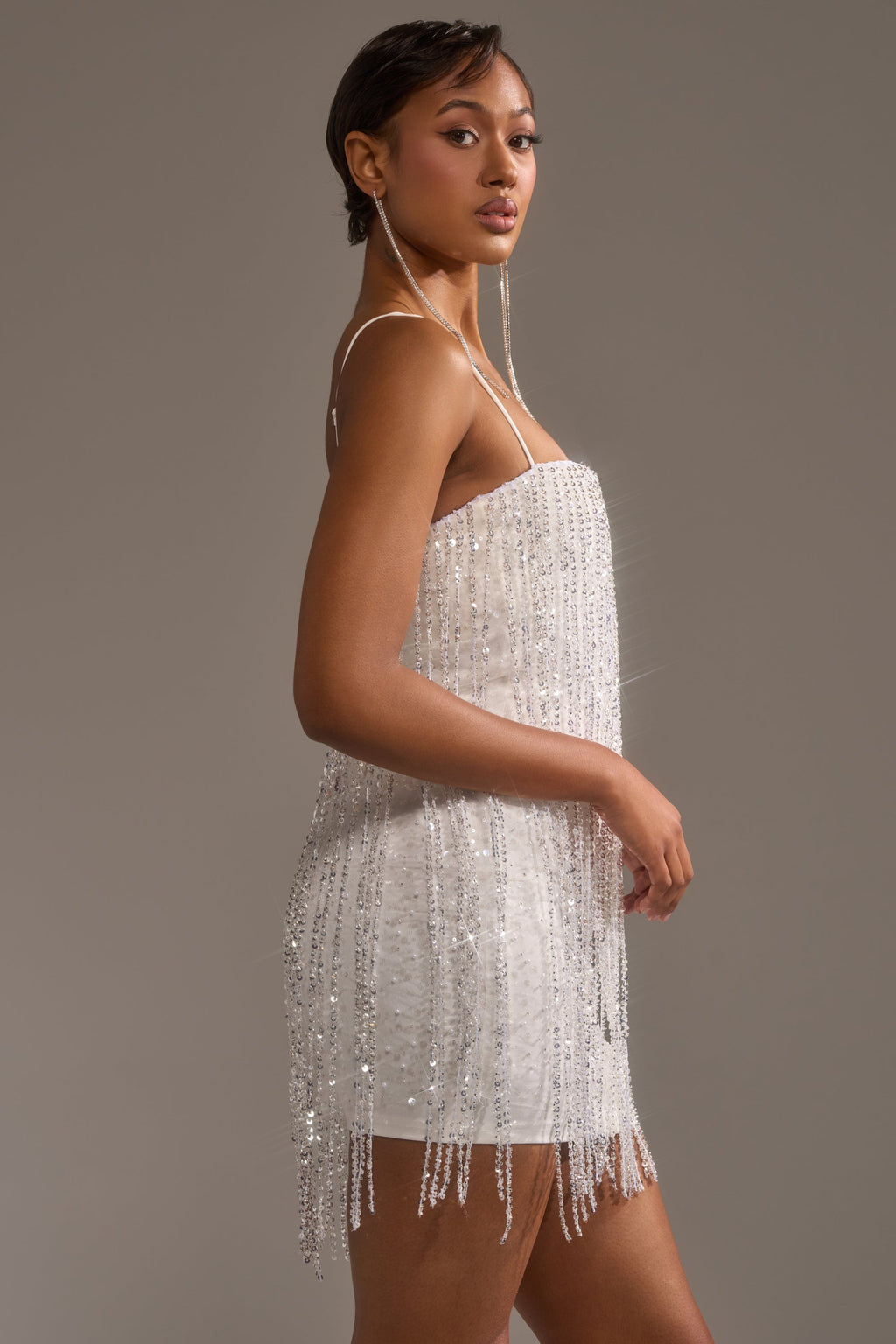 CAME THRU DRIPPIN' FRINGE MINI DRESS