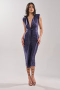 FLY ME OUT SATIN MAXI DRESS