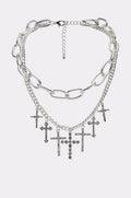 CROSS MY HEART SILVER NECKLACE