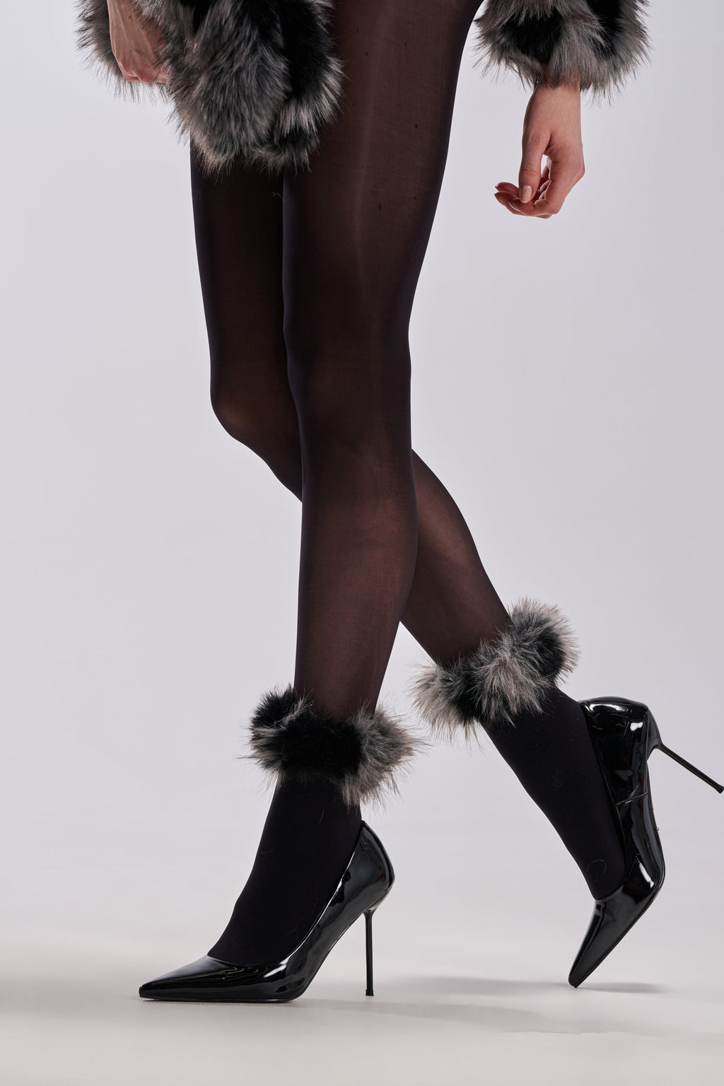 ARLO FAUX FUR TRIM SOCKS