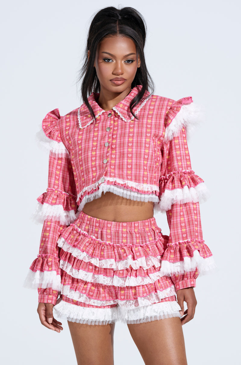 SUNNY RUFFLE BOMBER