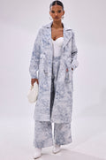 BOOKED N BUSY JACQUARD TRENCH
