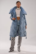 I'M OUTSIDE DENIM PUFFER