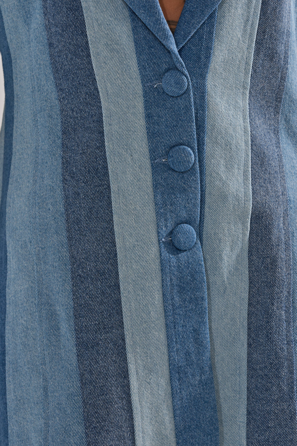 COME SLIDE PATCHWORK DENIM BLAZER