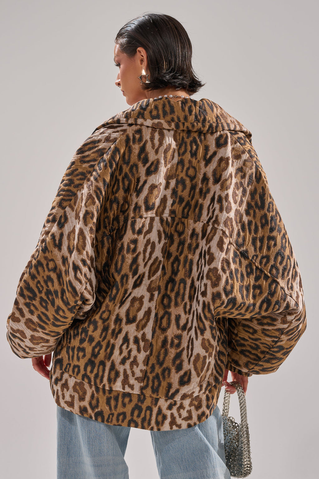 LOLA COCOON COAT IN JACQUARD
