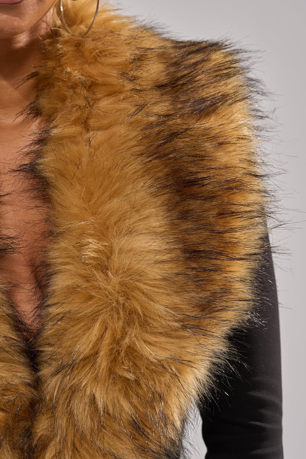 OH HOT DAMN BABY FUR TRIM JUMPSUIT