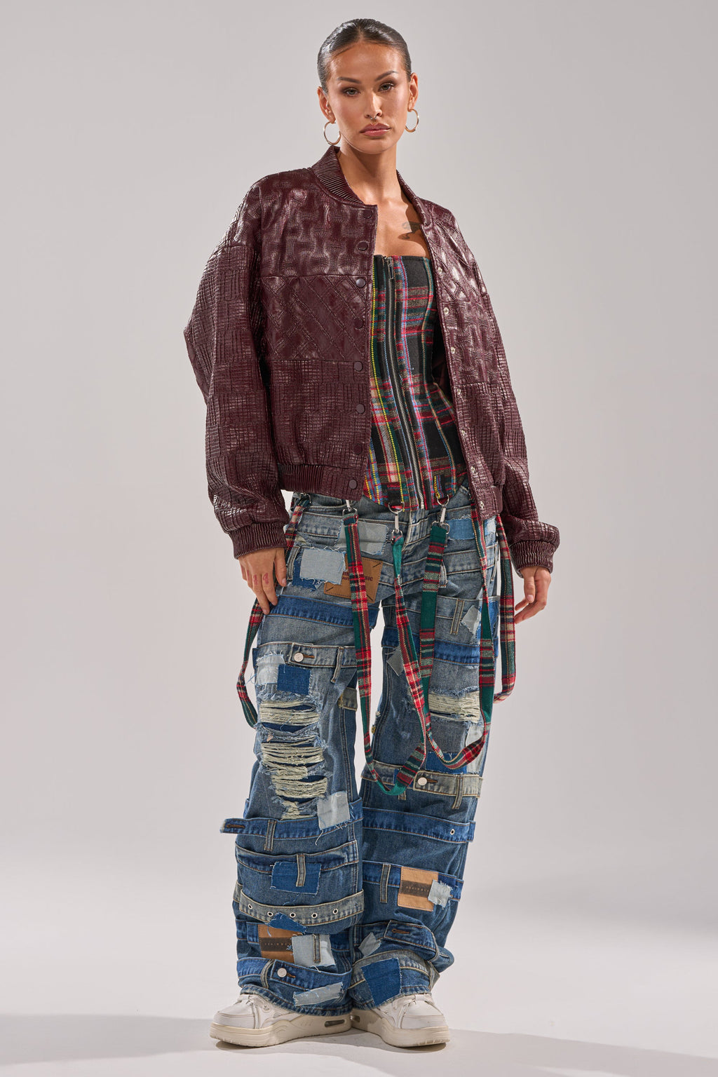 CHARLI PATCHWORK BOMBER