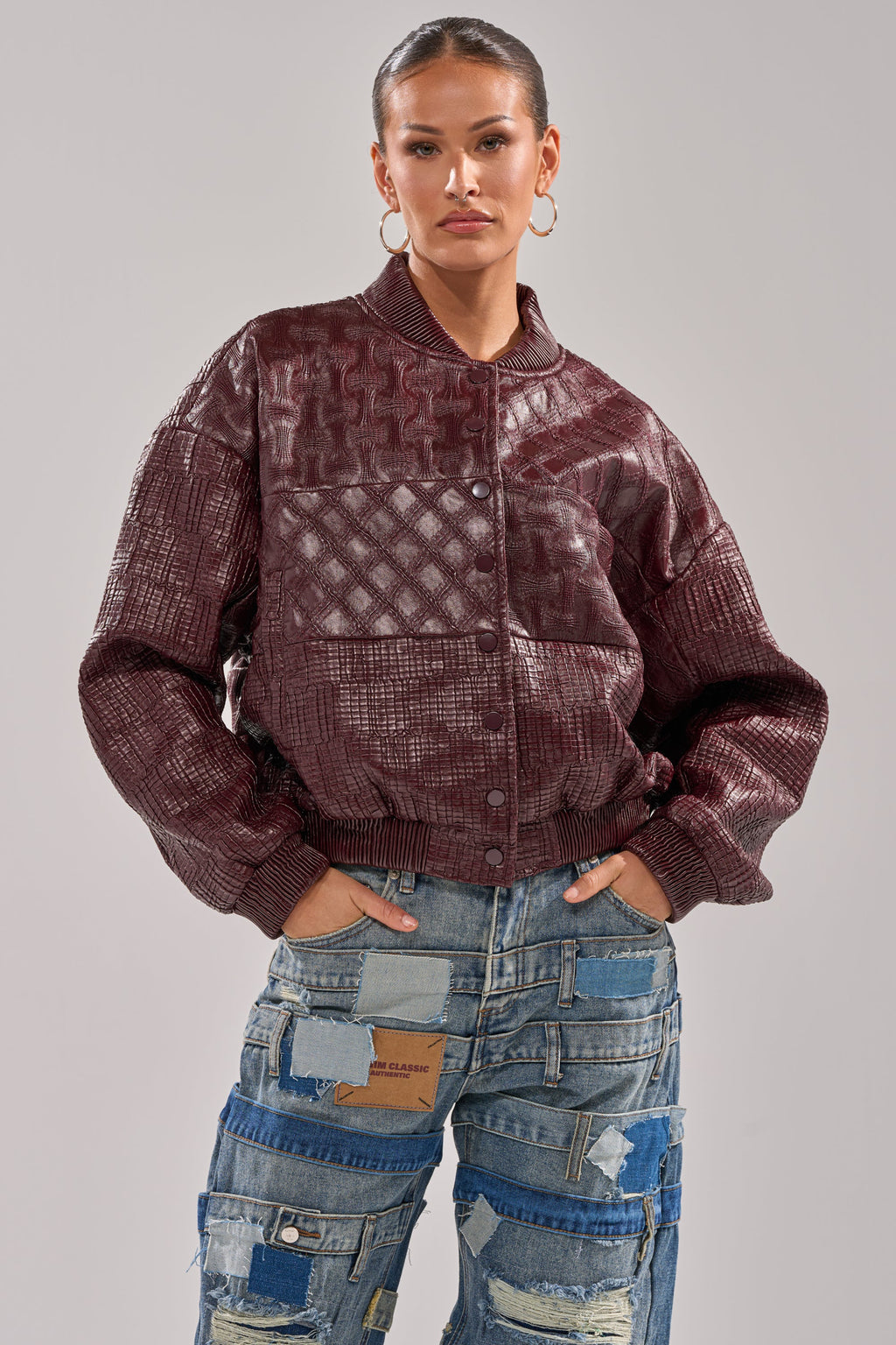 CHARLI PATCHWORK BOMBER