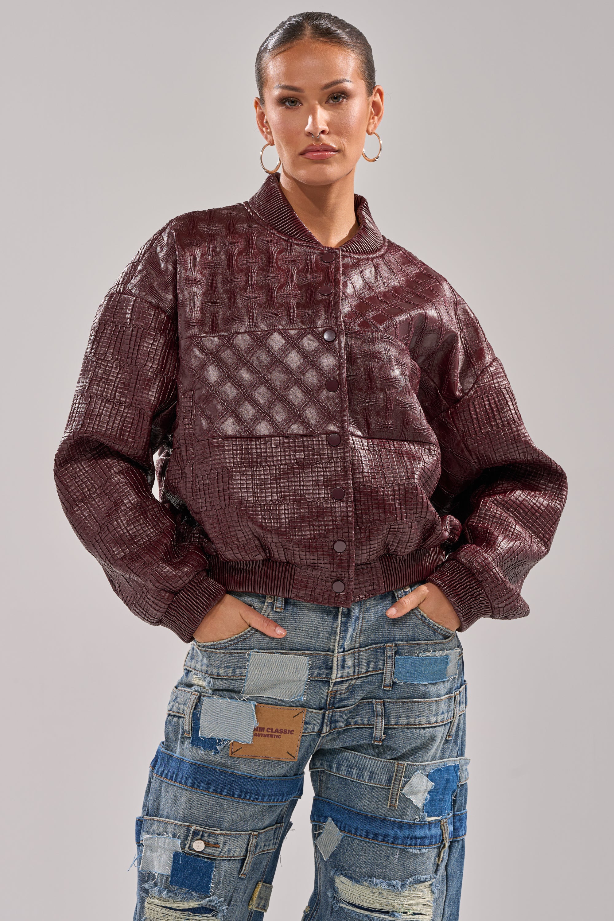 CHARLI PATCHWORK BOMBER