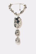 LIQUID CHROME STATEMENT NECKLACE