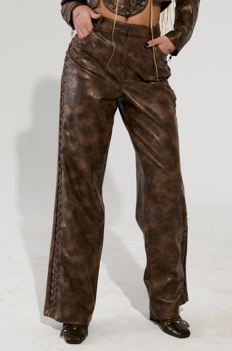 UP TO IT LACE UP TROUSERS