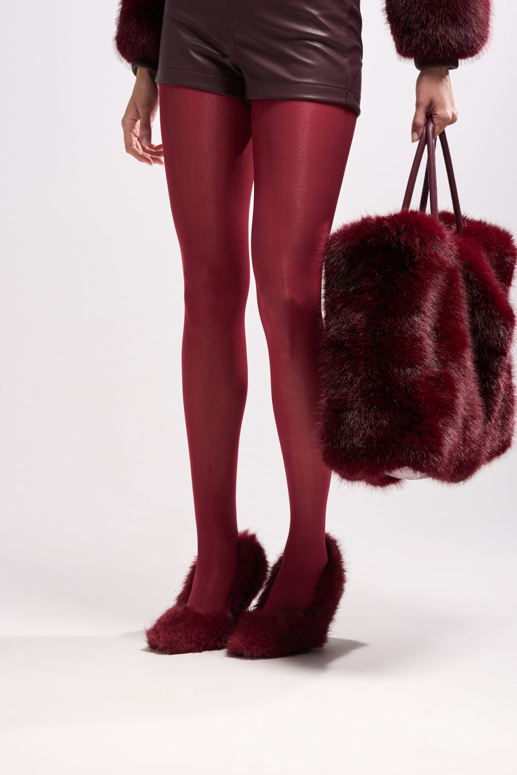 OXBLOOD OPAQUE TIGHTS
